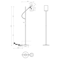 standard lamp with reading light